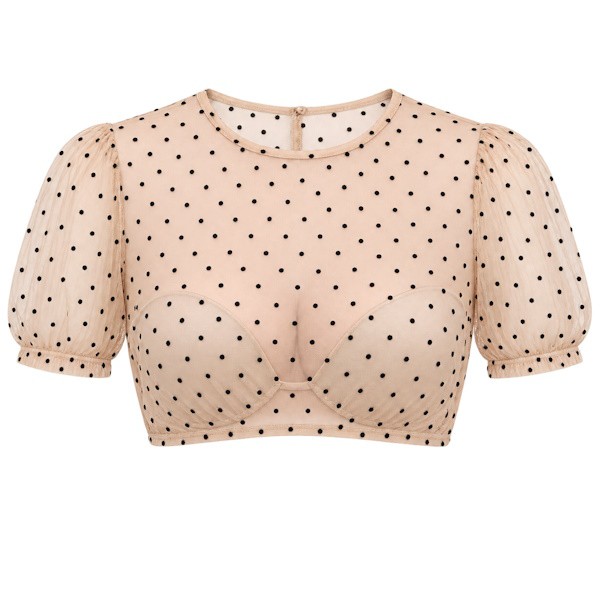 Krüger - Transparente Dirndlbluse Faora in beige