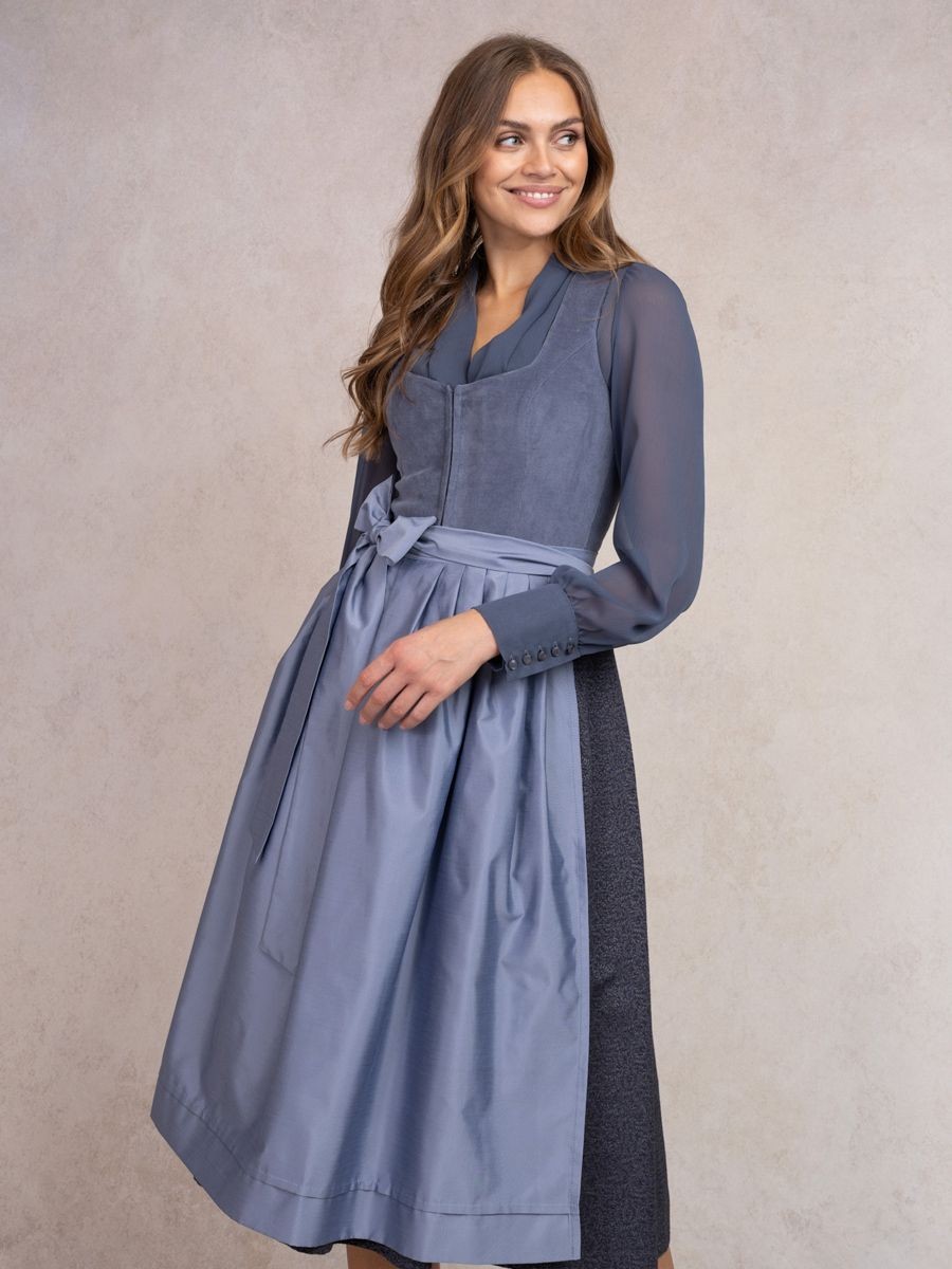 Heimatglück - Dirndl Anneliese rauchblau - 75 cm