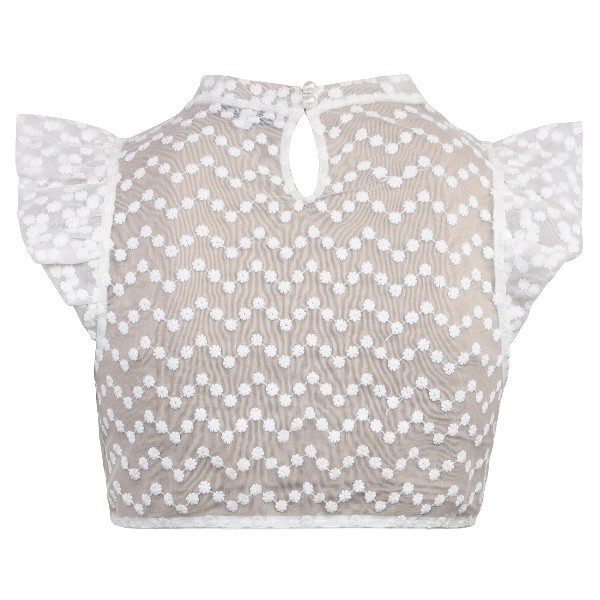 Marjo - Dirndlbluse Aubach off white mit Flügelarm
