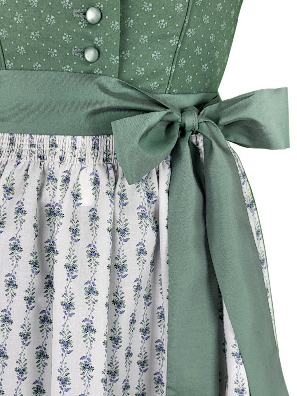 Wenger - Baumwoll Dirndl Doris in salbeigrün - 70 cm