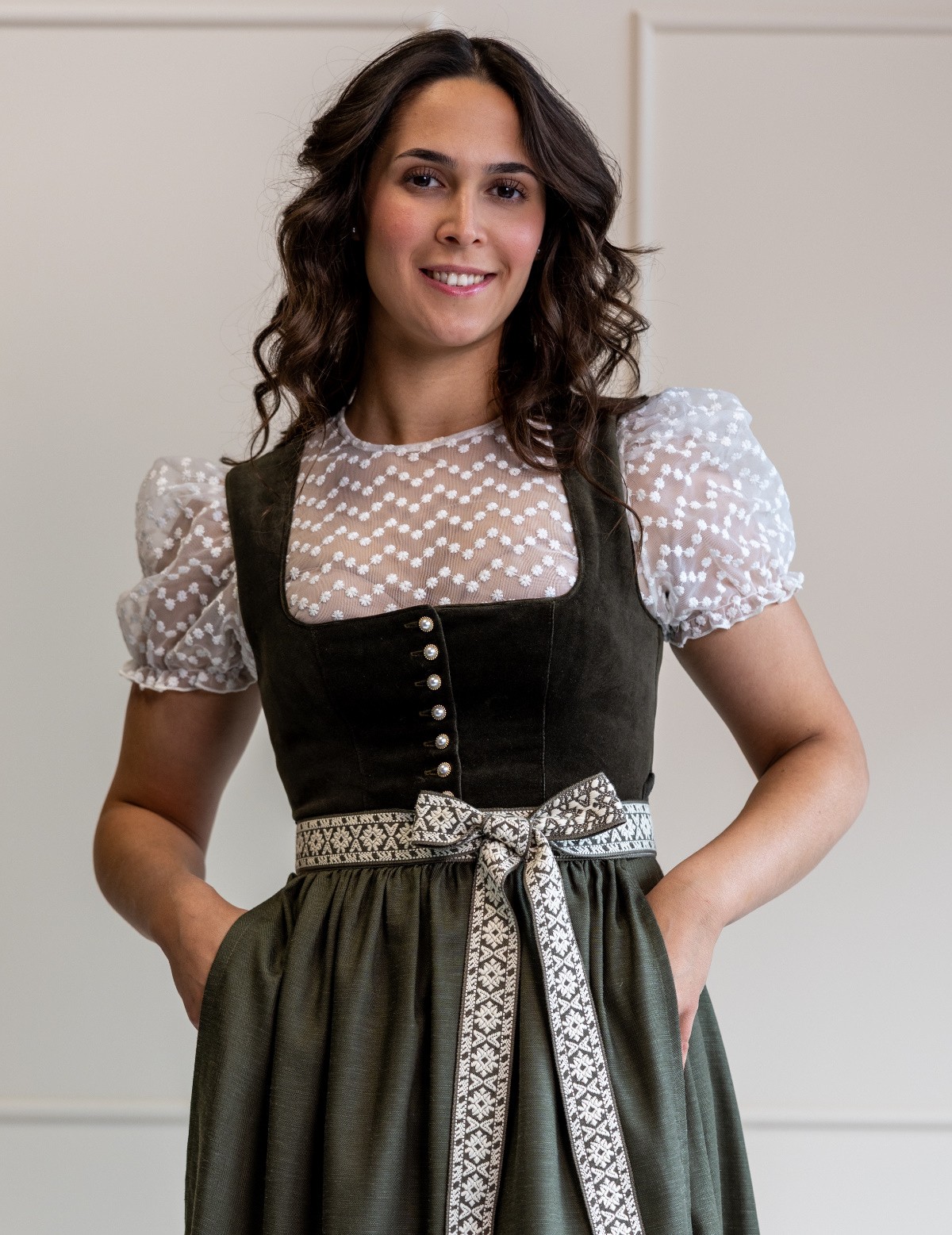 Teresa Bauer - Dirndlbluse Emie offwhite von Marjo