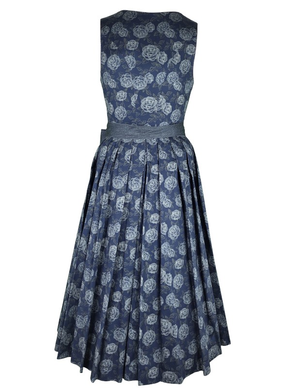 Hammerschmid - Dirndl Rothsee in dunkelblau mit Rosendruck - 80 cm
