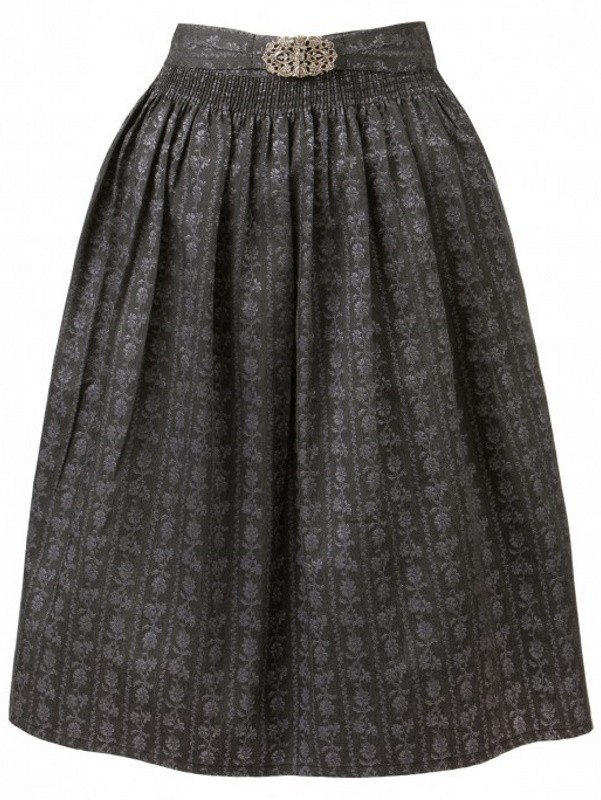 Dirndl-Schürze mit Schließe in anthrazit von Stockerpoint