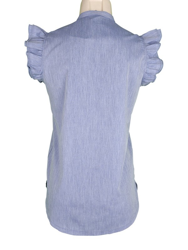 Hammerschmid - Bluse Stina mit Flügelarm in jeansblau