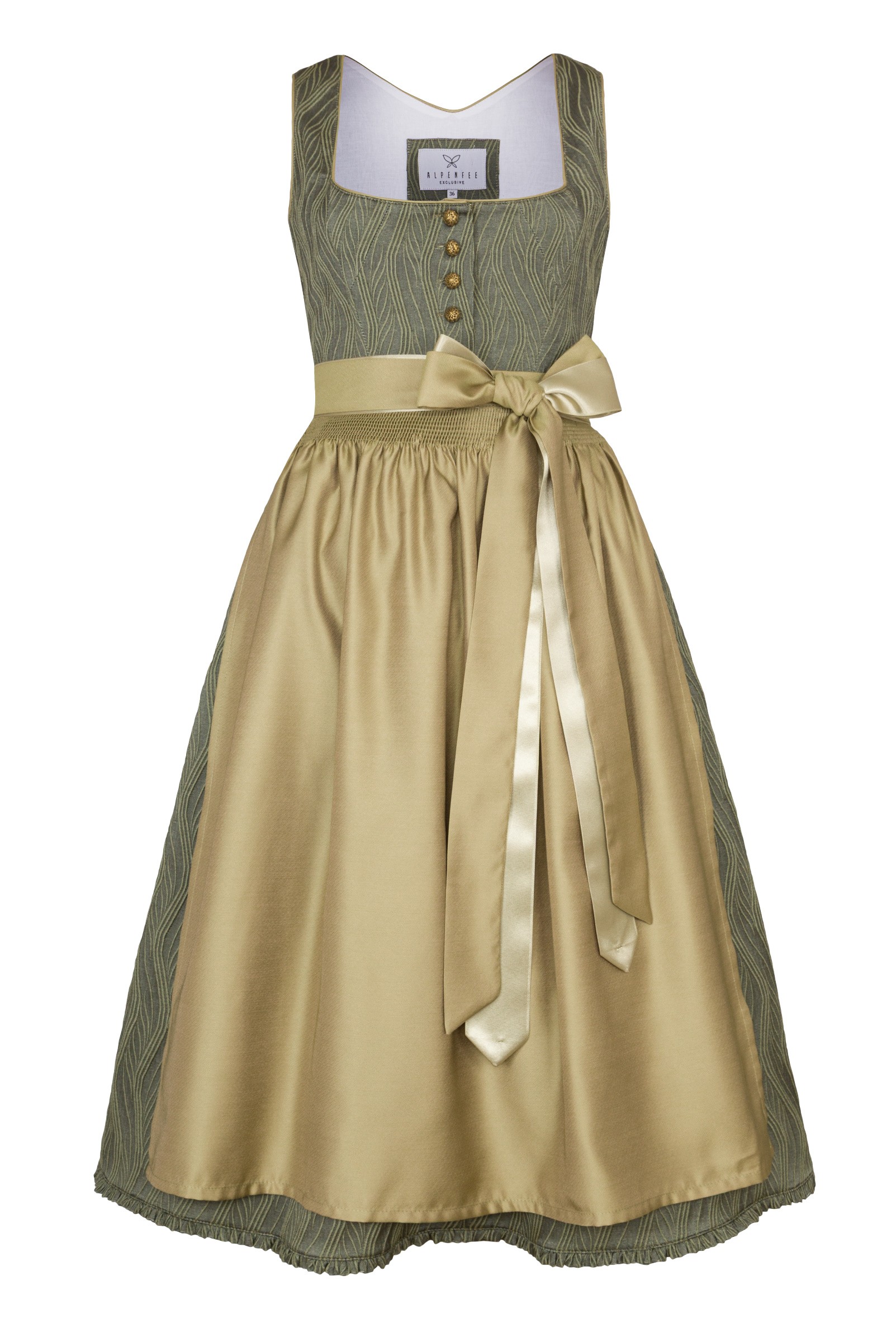 Alpenfee - Dirndl Valentina in  olivgrün - 75 cm