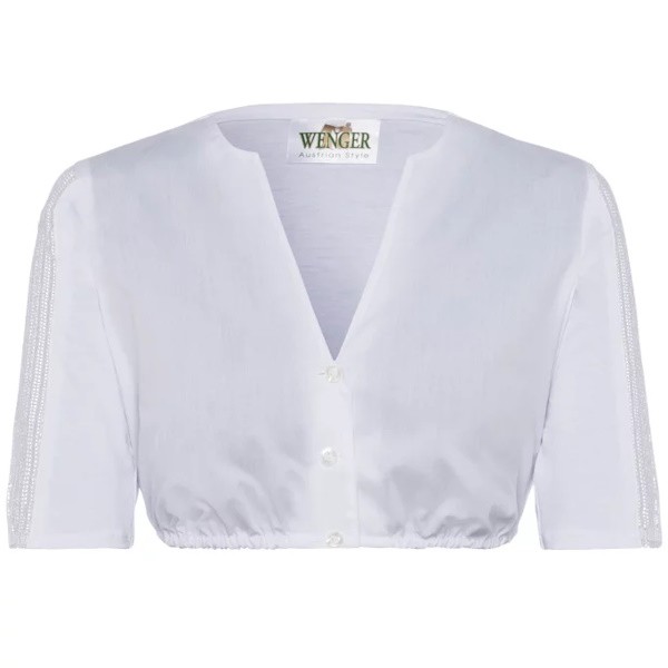 Dirndlbluse Ramona mit V-Ausschnitt von Wenger
