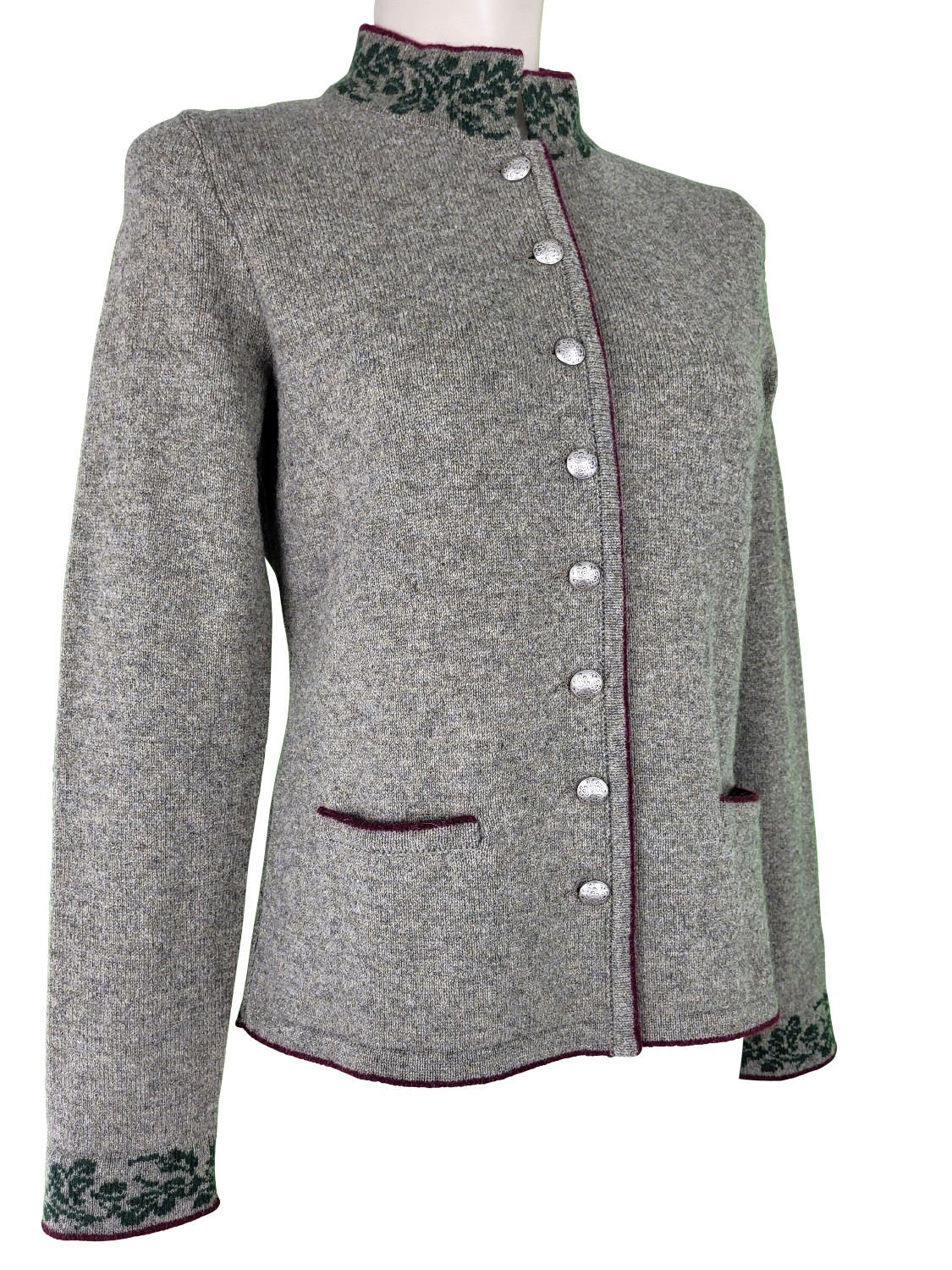 Astrifa - Strickjacke Absberg in pfeffer aus Merinowolle