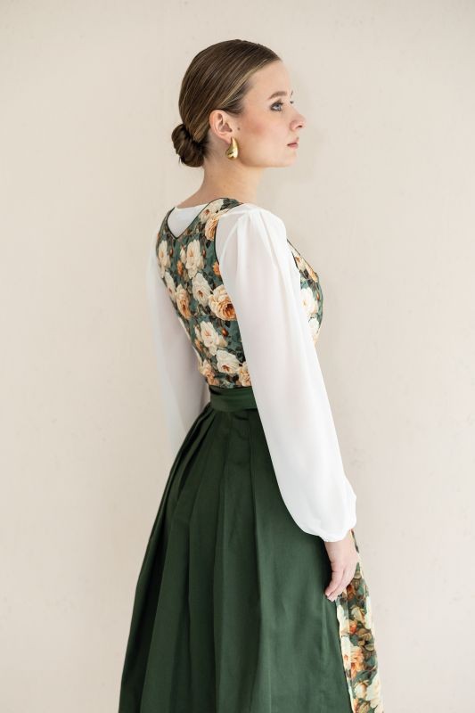 Alpenfee - Dirndlbluse Fenja Chiffon creme mit Ballonarm