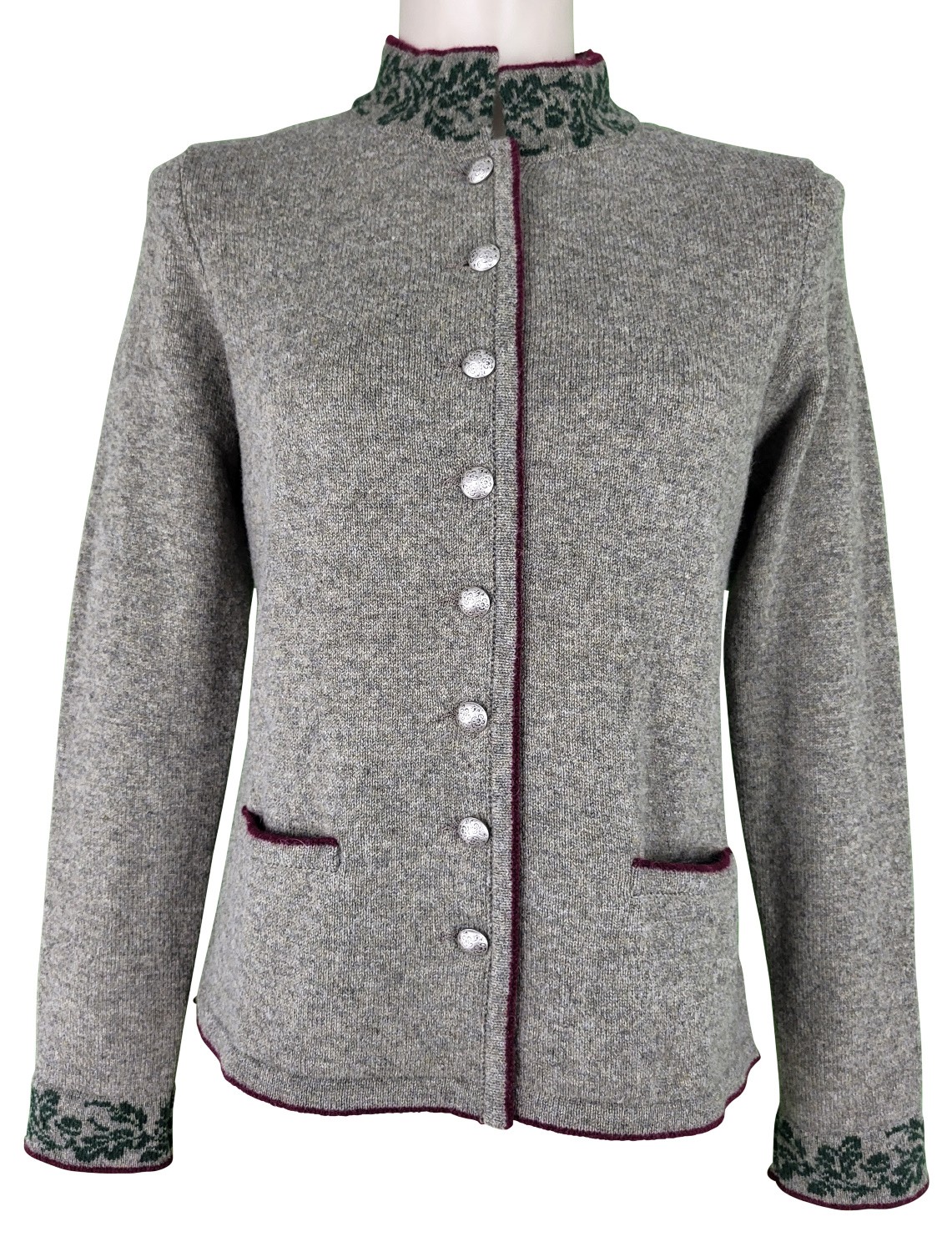 Astrifa - Strickjacke Absberg in pfeffer aus Merinowolle