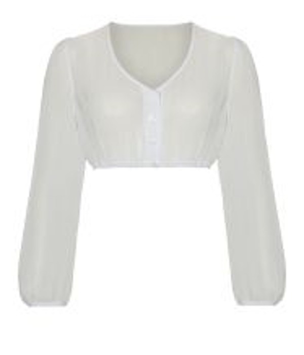 Alpenfee - Dirndlbluse Fenja Chiffon creme mit Ballonarm