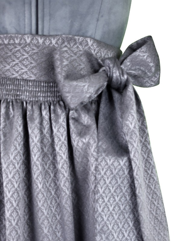 70 cm - Dirndl Cari in grauem Samt von Krüger