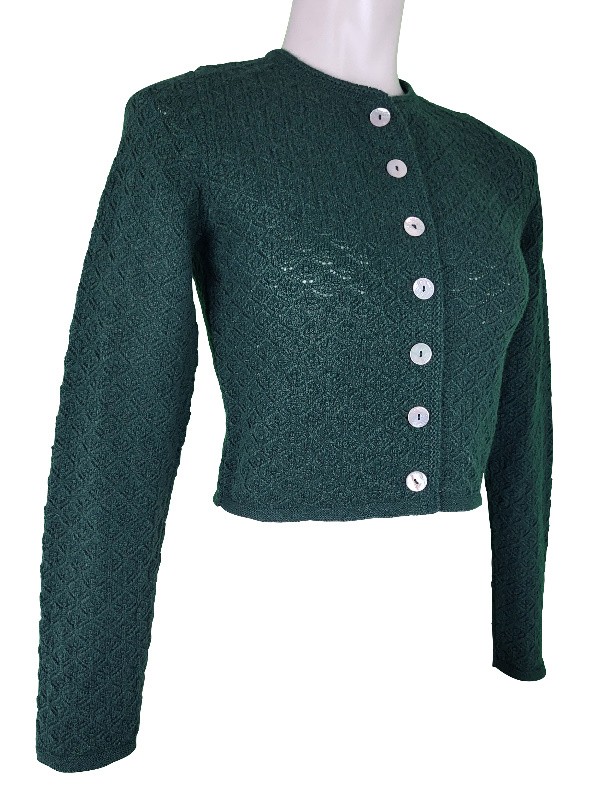 Astrifa - Strickjacke Karlstein in conifer aus Merinowolle