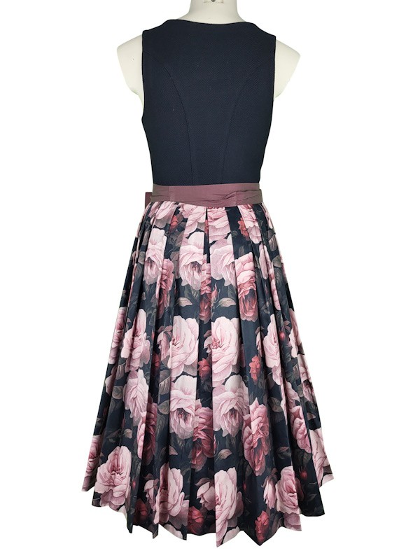 Hammerschmid - Dirndl Pillersee in schwarz mit Rosenrock -  70 cm
