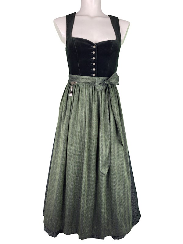 80 cm - Dirndl Julia mit Samtmieder in oliv von Wenger