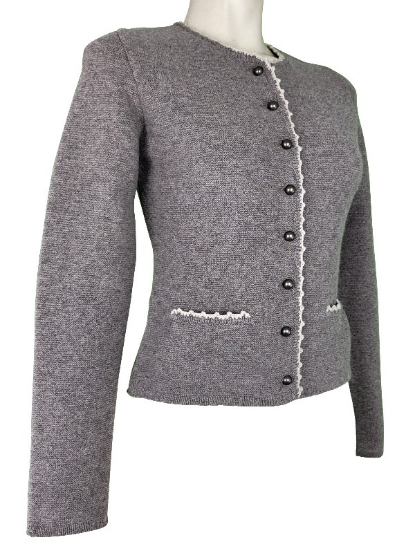 Astrifa - Strickjacke Capri mit Schoßerl aus Merinowolle in beige