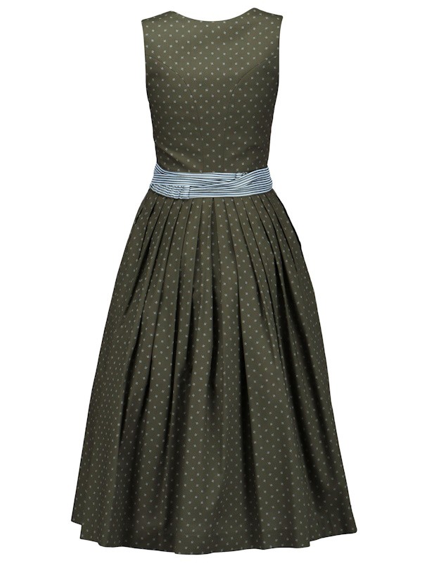 80 cm - Dirndl in oliv grün und Schürze mit Schließe  - Berwin&Wolff