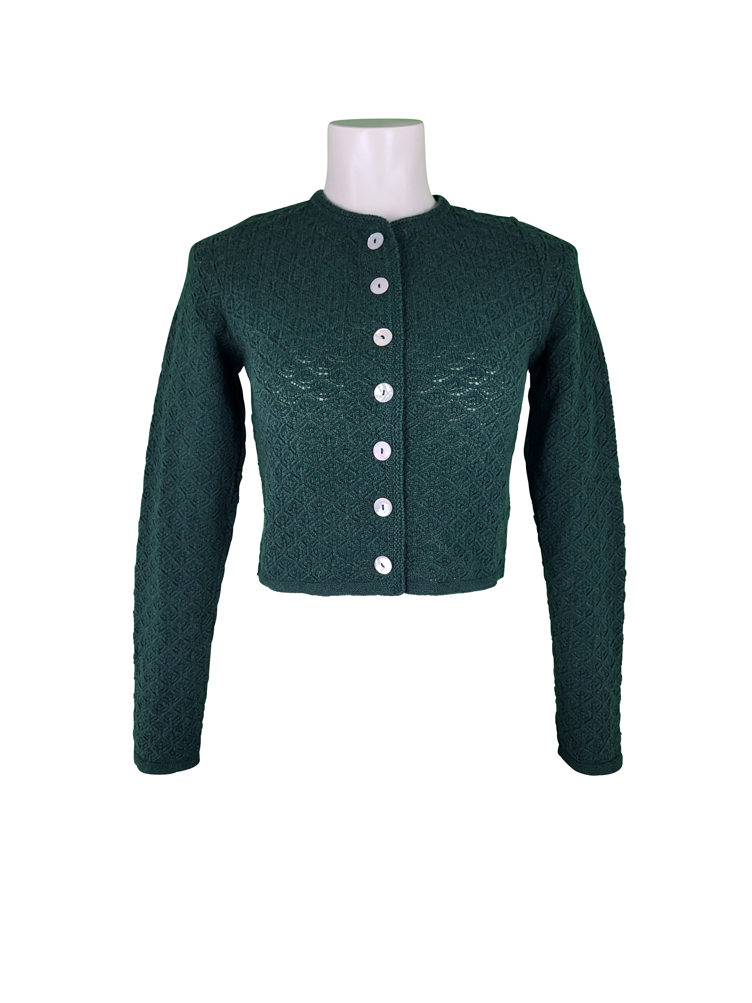 Astrifa - Strickjacke Karlstein in conifer aus Merinowolle