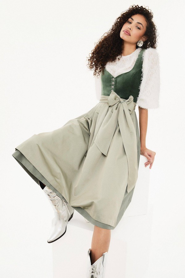 CocoVero - Dirndl  Janni Velvet Mint mit Samtmieder  - 75 cm