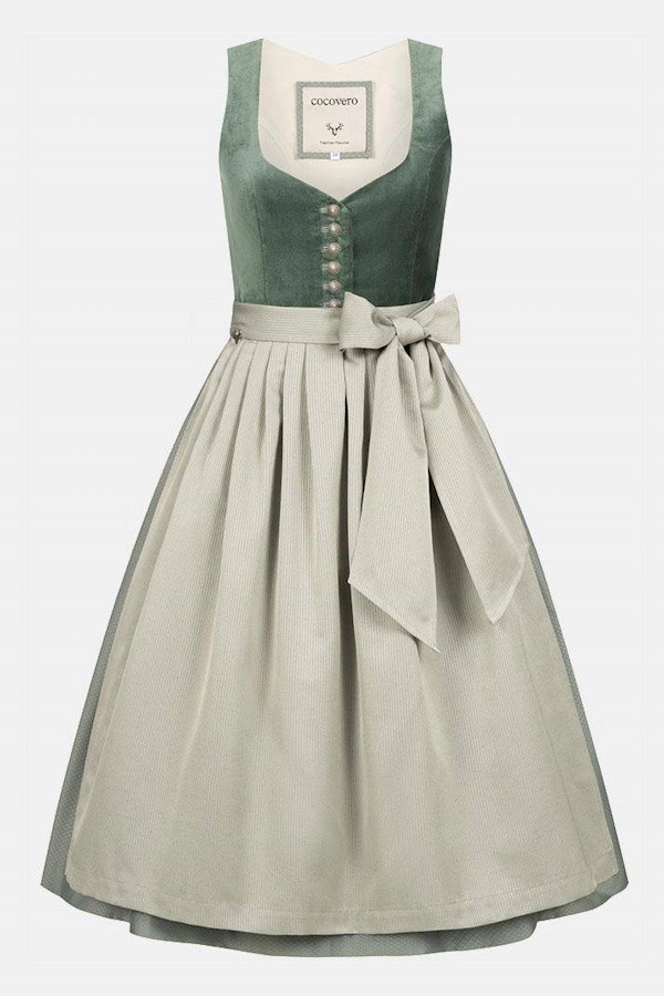 CocoVero - Dirndl  Janni Velvet Mint mit Samtmieder  - 75 cm