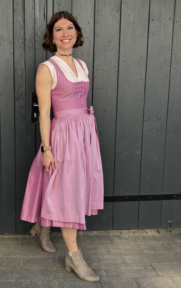 Hammerschmid - Dirndl Pillersee pink mit rosé - 70 cm