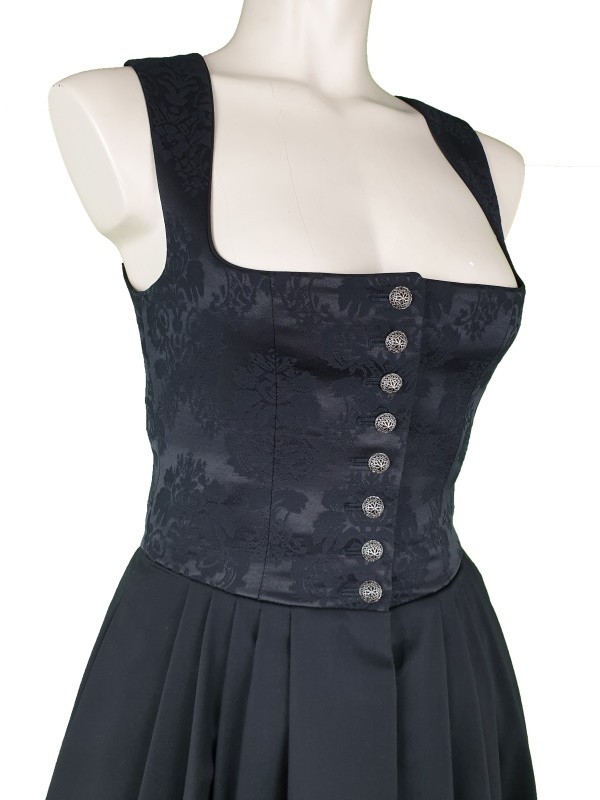 70 cm - Klassisch, schwarzes Dirndl zum Knöpfen  - Apple of my Eye