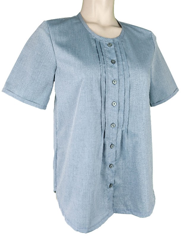 Hammerschmid - Bluse Silvia mit Halbarm in Pastell Petrol