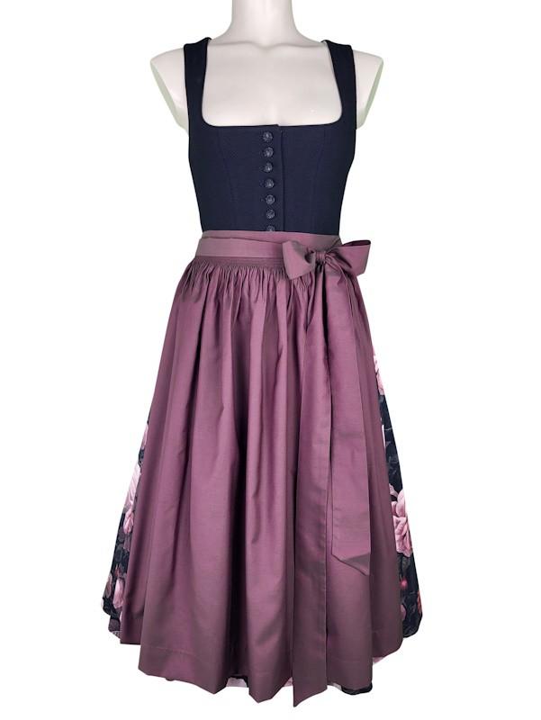 Hammerschmid - Dirndl Pillersee in schwarz mit Rosenrock -  70 cm