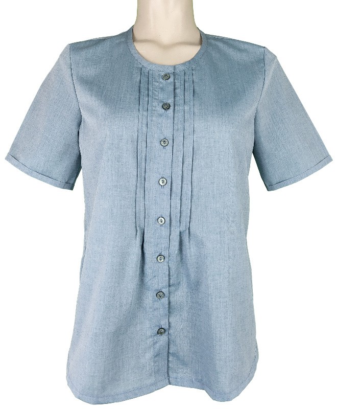 Hammerschmid - Bluse Silvia mit Halbarm in Pastell Petrol