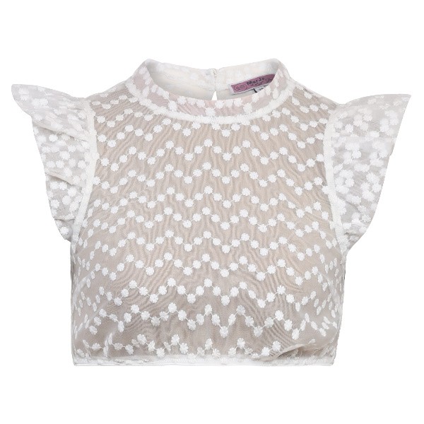 Marjo - Dirndlbluse Aubach off white mit Flügelarm