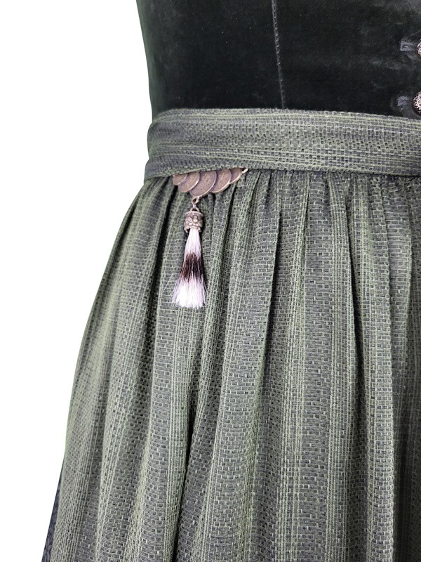 80 cm - Dirndl Julia mit Samtmieder in oliv von Wenger