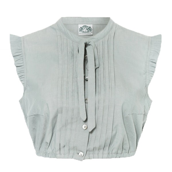 Dirndlbluse Antonia mit Flügelarm in salbei - Hammerschmid