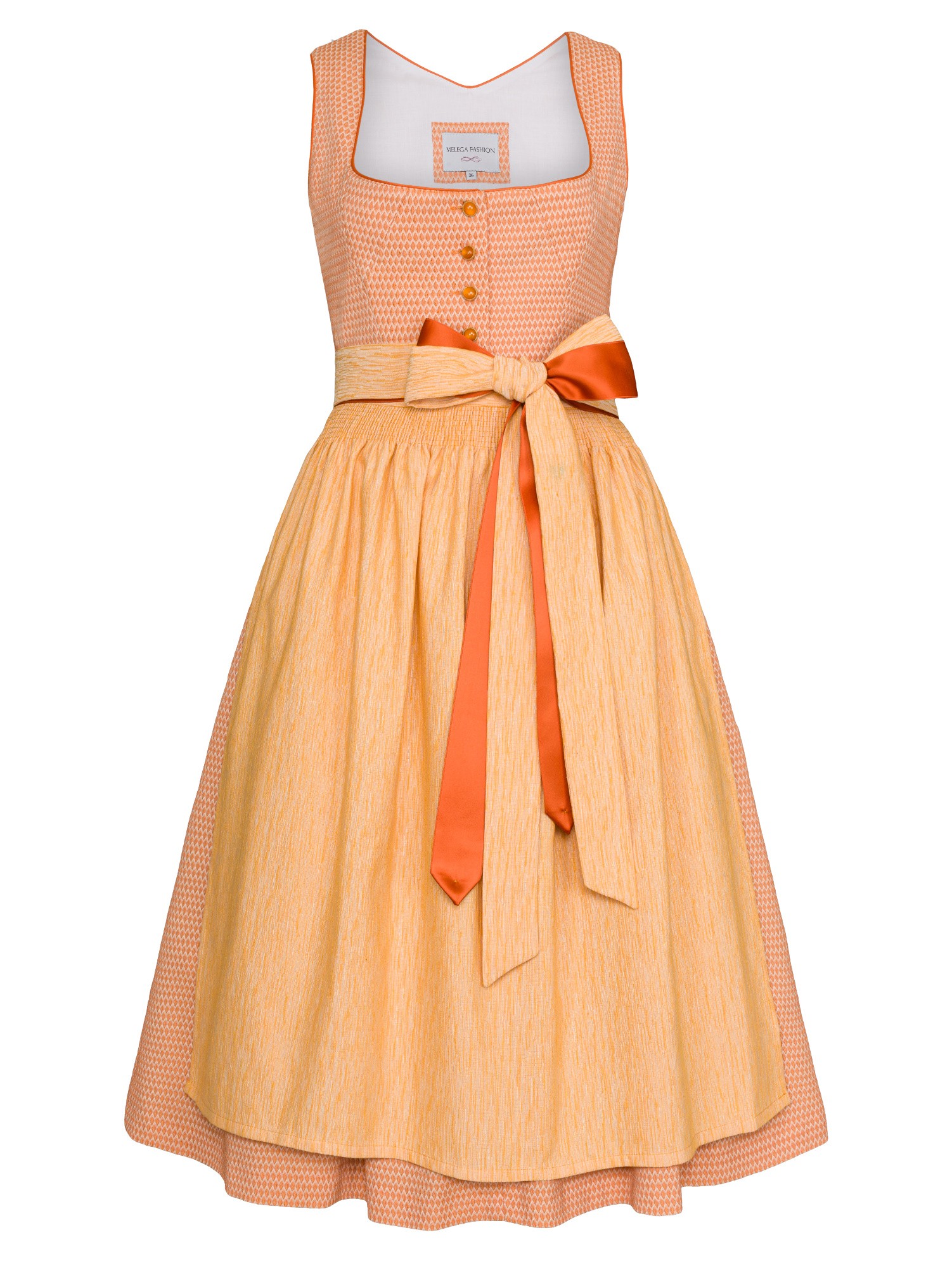 75 cm - Dirndl "Baila" in orange von Melega