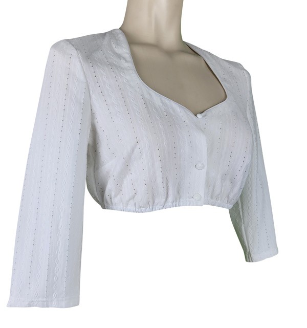Waldorff - Dirndlbluse mit Herzausschnitt und 7/8 Arm