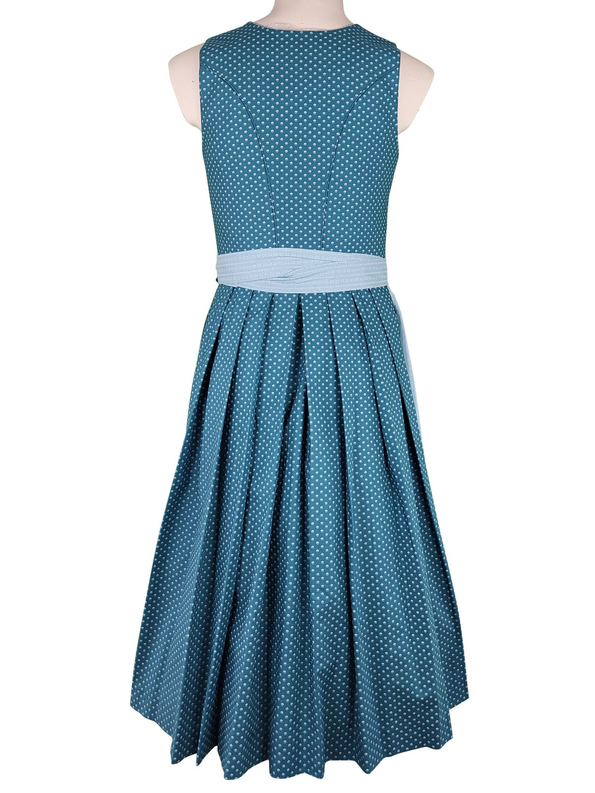 70 cm - Dirndl "Cornelia" im aqua-petrol mit Schürze in taupe von Wenger