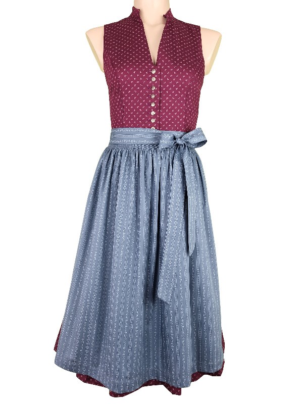 70 cm - Dirndl "Zitta" mit Stehkragen in weinrot - Wenger