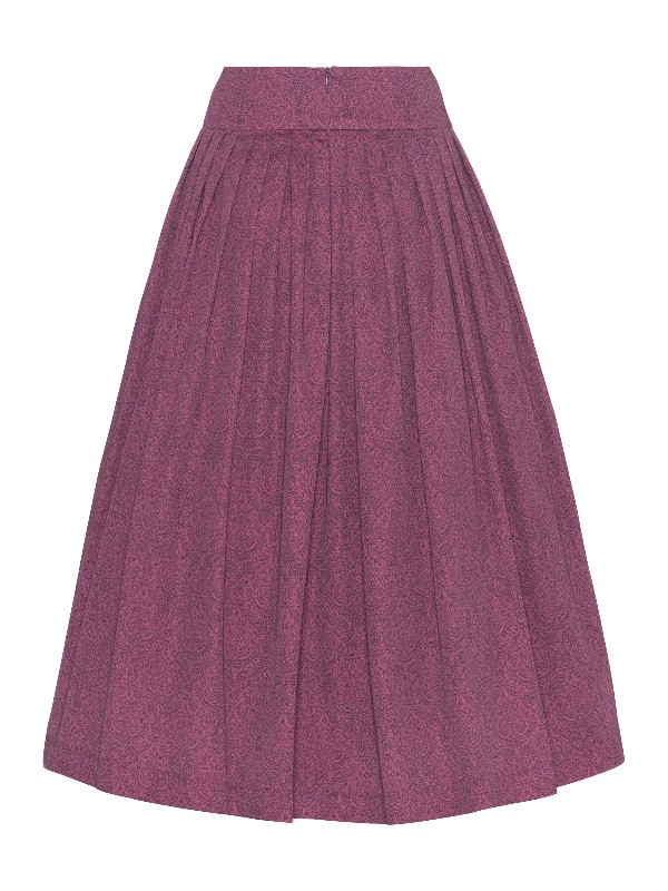 Berwin - 80 cm - Rock in beere mit Floraldruck