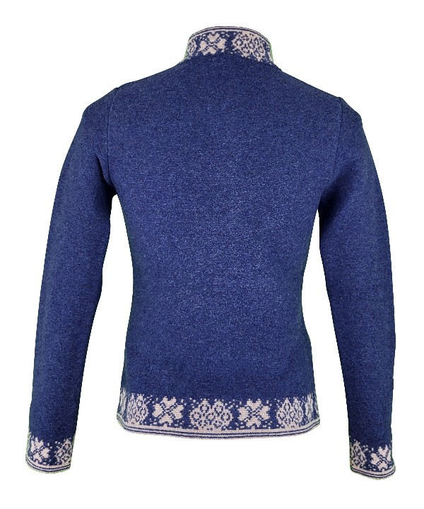 Astrifa - Strickjacke Uttenreuth Nachtblau mit Cobble aus Merinowolle