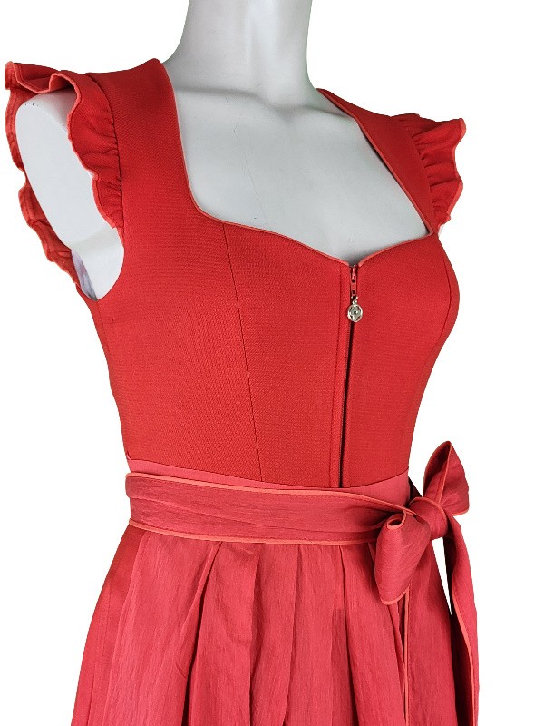 Krüger - Flügelarm Dirndl Padme in Aperol - 70 cm