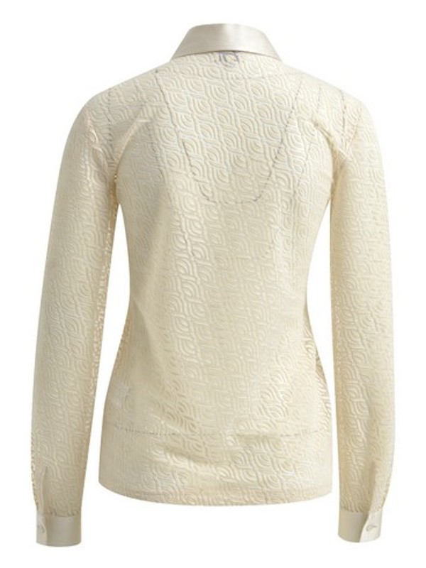 Bluse mit Hemdkragen in offwhite - Milano Italy