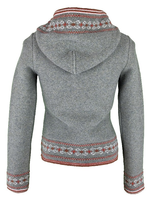 Astrifa - Strickjacke Kerndl Flechte mit Kapuze aus Merinowolle