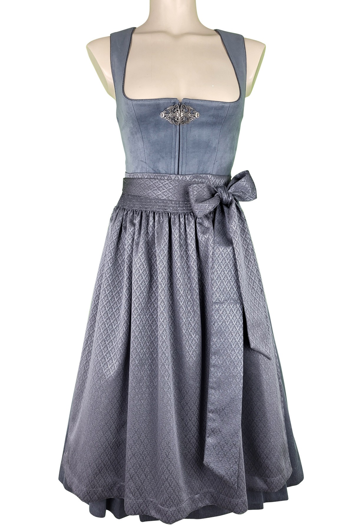 70 cm - Dirndl Cari in grauem Samt von Krüger