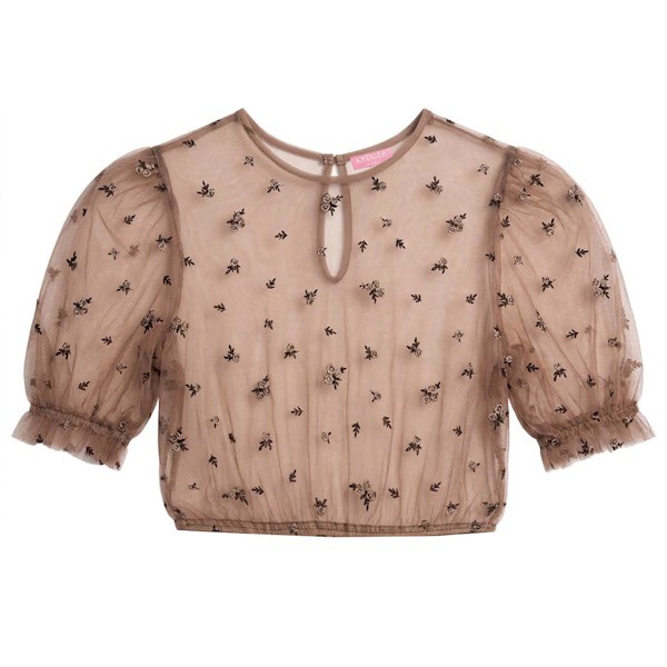 Krüger - Transparente Dirndlbluse Arla in braun