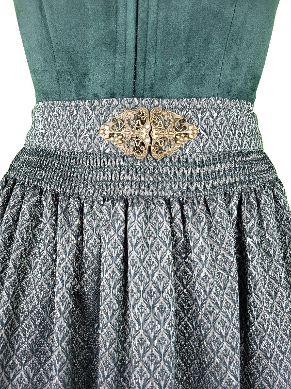 70 cm - Dirndl Alisha mit Samt in dunkelgrün von Krüger Collection