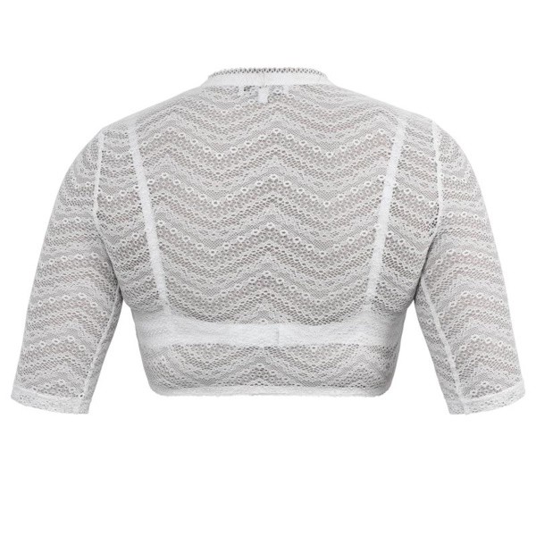 Marjo - Dirndlbluse Bruckberg offwhite mit Halbarm