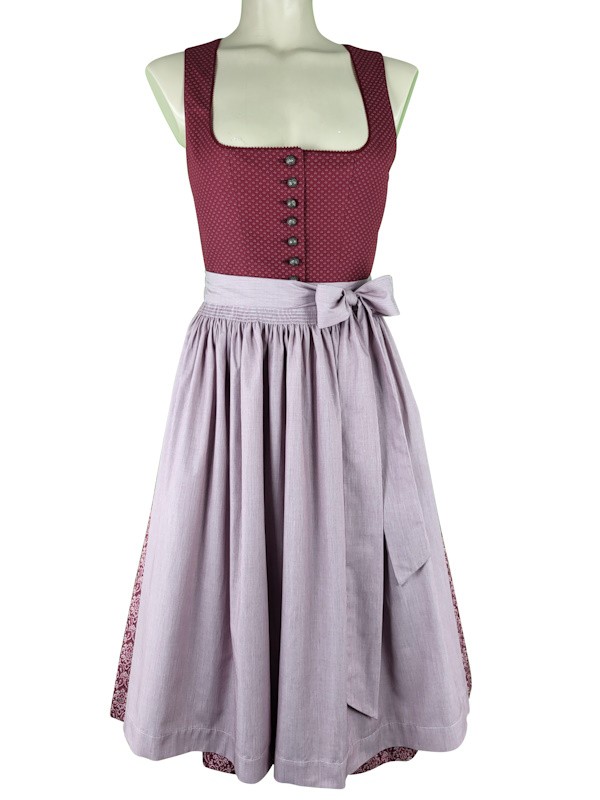 Hammerschmid - Baumwoll Dirndl Pillersee in Kirsche - 80 cm