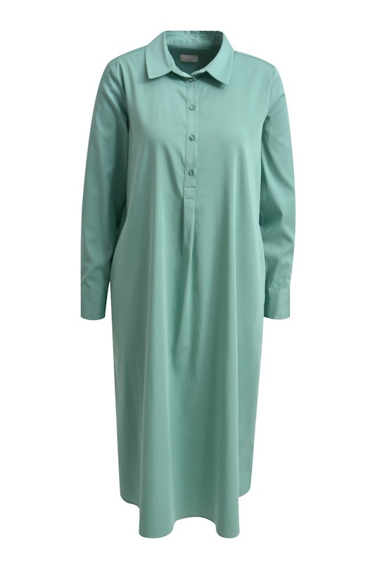 Hemdblusen Kleid in salbei von Milano Italy