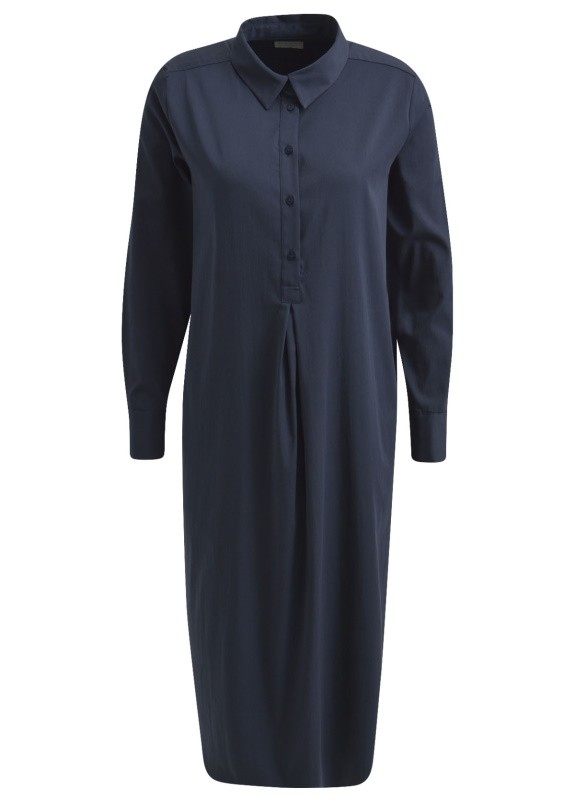 Hemdblusen Kleid in uni marine von Milano Italy
