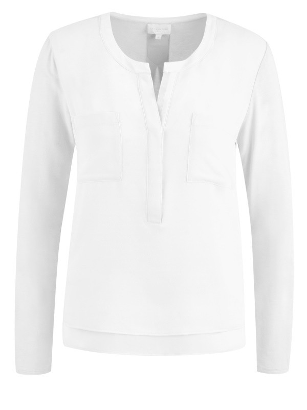 Blusen Shirt in off white mit langem Arm - Milano Italy