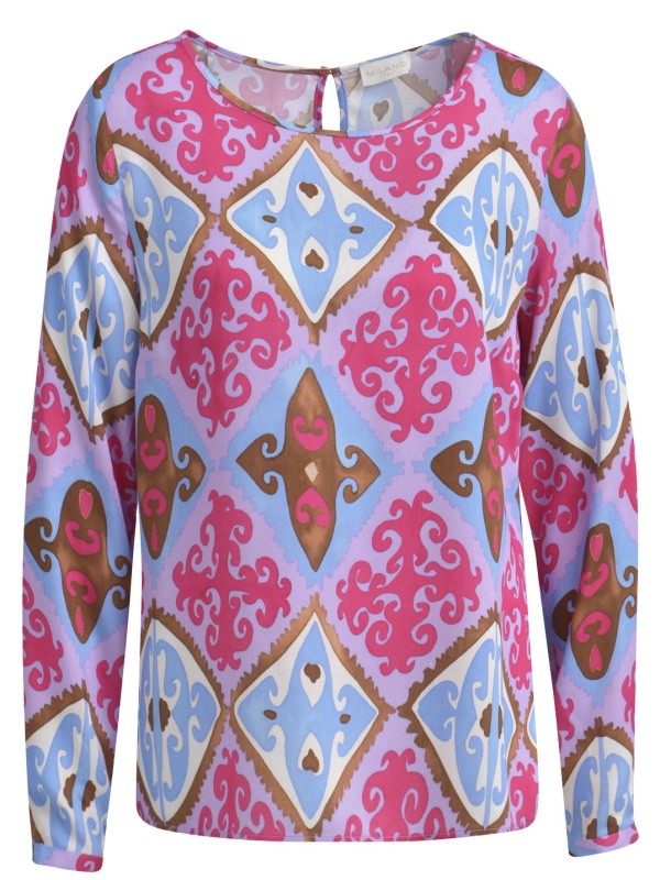 Bluse in light blue Print - Milano Italy