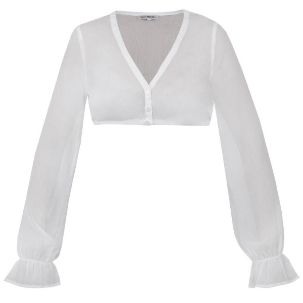Marjo - Dirndlbluse Anstein weiß mit Ballonarm